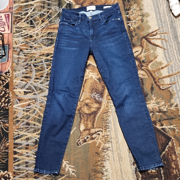 Frame Denim Denim - Frame Denim Dark Blue Skinny Jeans